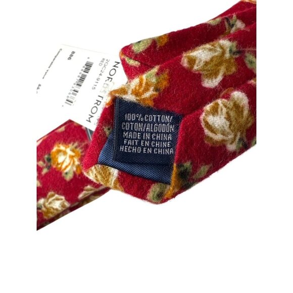 Original Penguin Mens Red Auriel Floral Pattern Tie Workwear New - Picture 4 of 6